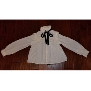 Ruffle Cream Blouse